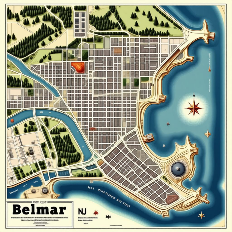 Map Of Belmar Nj