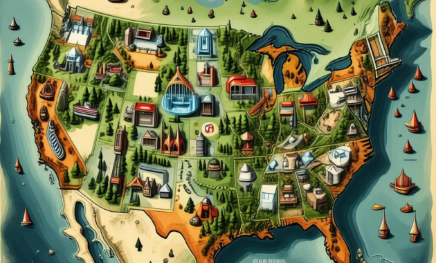 Map Of Amusement Parks In Usa