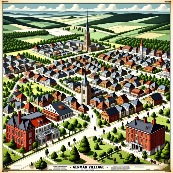 Map Of German Village Columbus Ohio