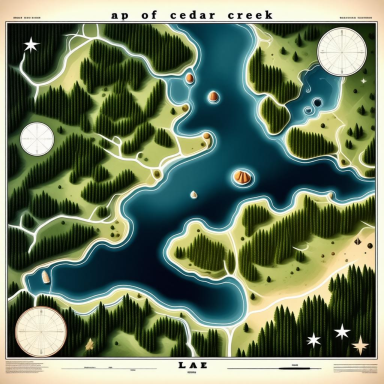 Map Of Cedar Creek Lake