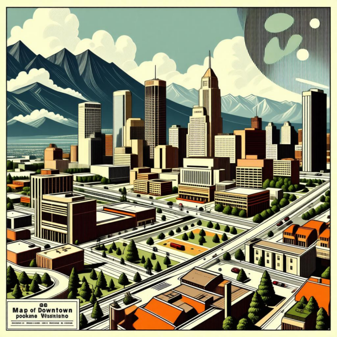 Map Of Downtown Spokane Washington