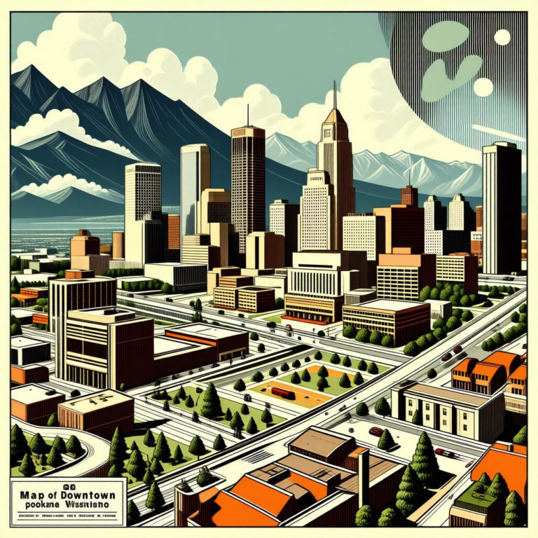 Map Of Downtown Spokane Washington