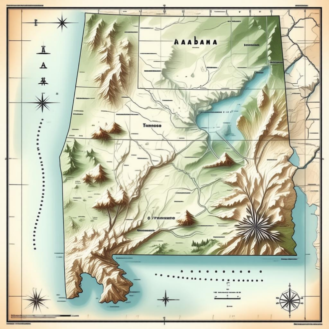 Map Of Alabama And Tennessee