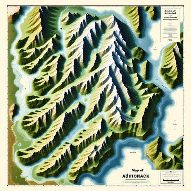 Map Of Adirondack High Peaks