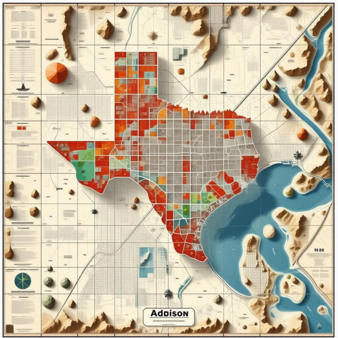 Map Of Addison Tx