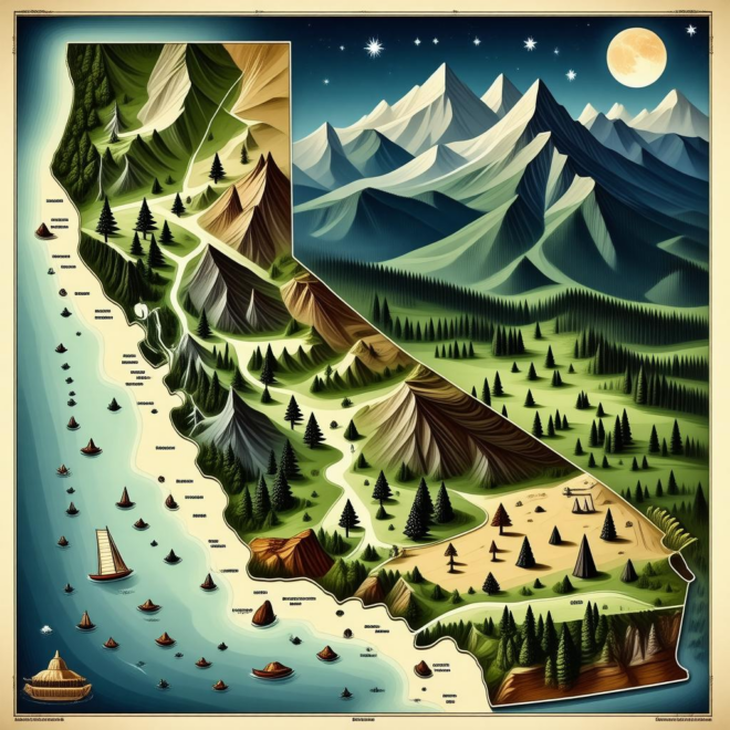 Map Of California Oregon