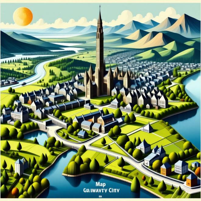 Map Of Galway City Ireland