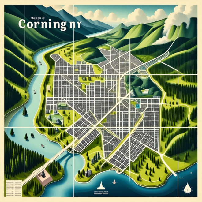 Map Of Corning Ny