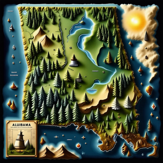 Map Of Alabama And Louisiana