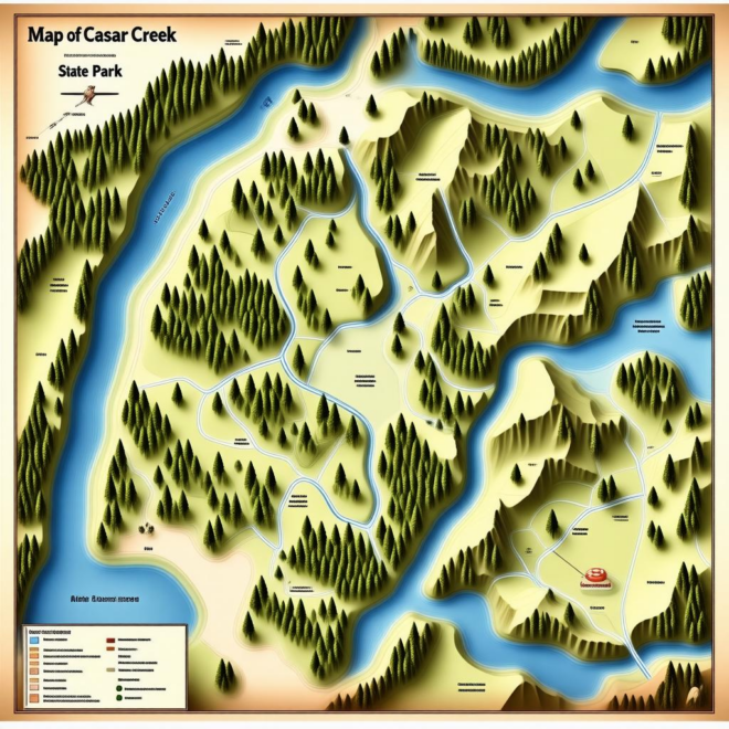 Map Of Caesar Creek State Park