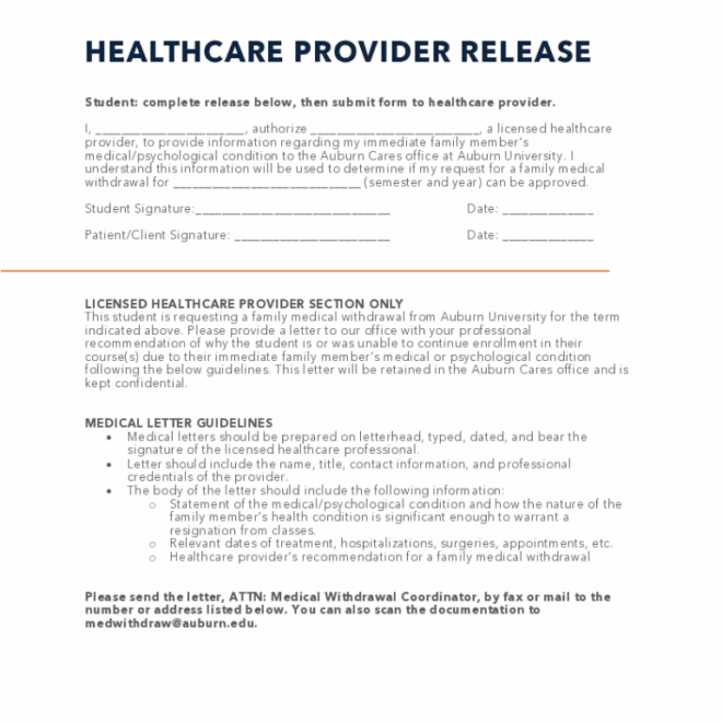 What Is a Healthcare Provider Release Form?