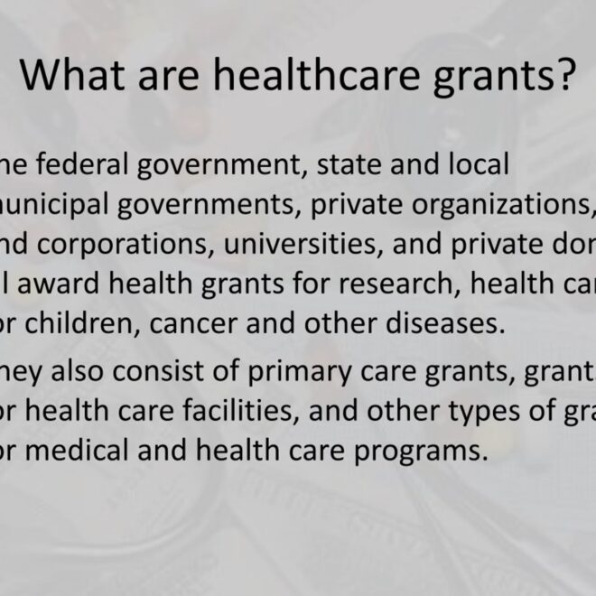 Does Congress Fund Healthcare Programs Through Grants?